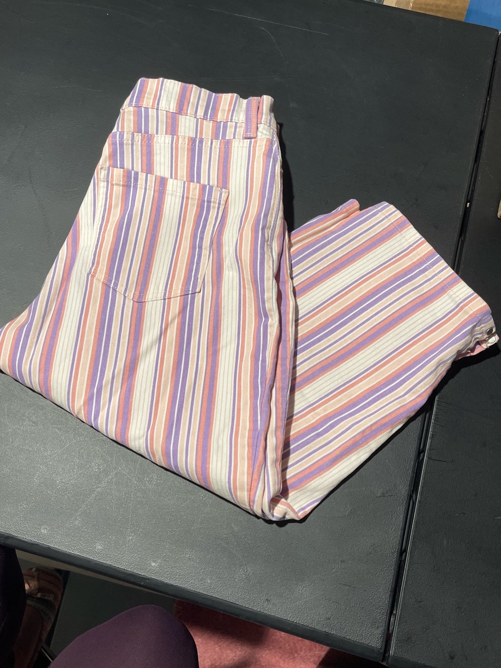 Gloria Vanderbilt Striped Pants in Pink, Purple & Cream